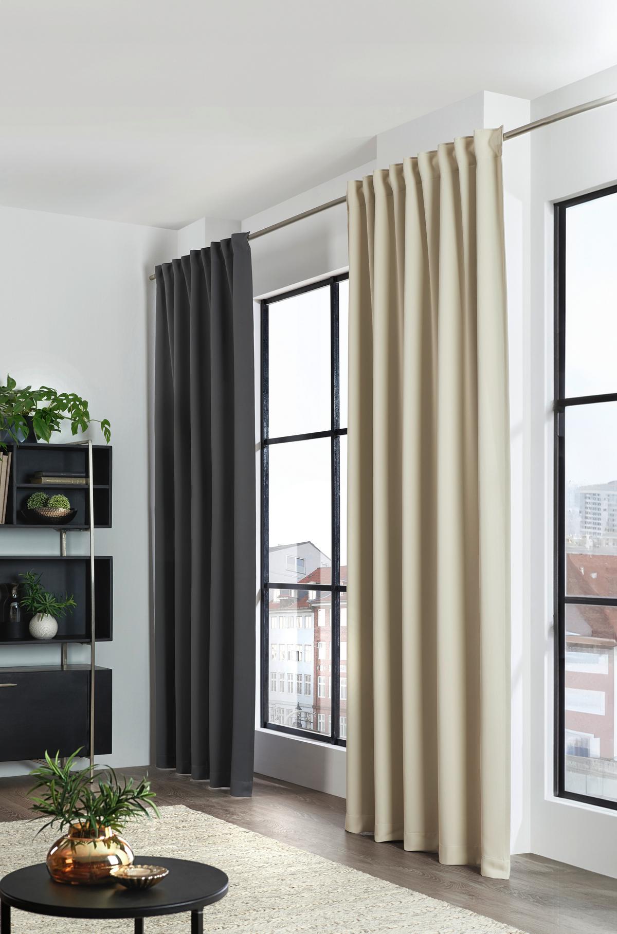 ZASŁONA ZACIEMNIAJĄCA BLACKY - beżowy, Basics, tkanina (140/300cm) - Esposa