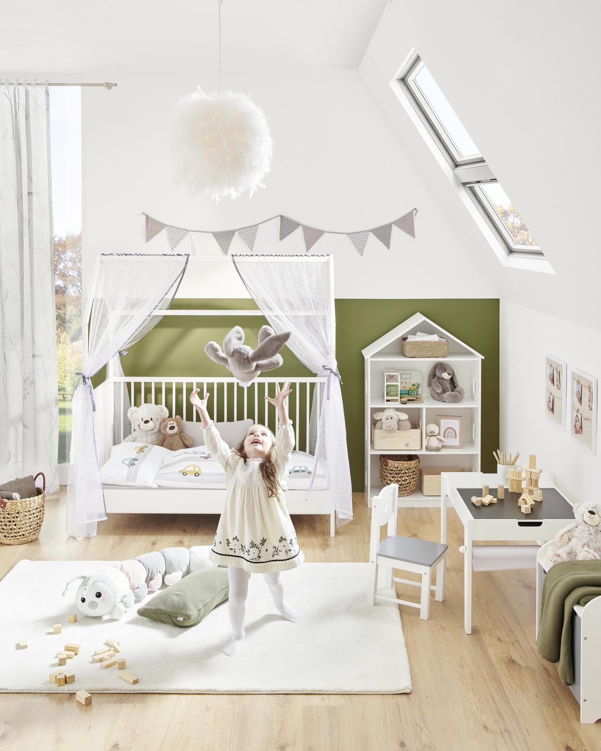 ŁÓŻKO SZCZEBELKOWE EMMA 1 - biały, Trend, drewno (144/75/161cm) - My Baby Lou