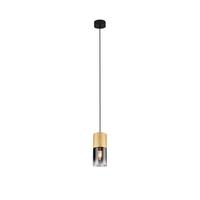 Hängeleuchte Robin Messingfarben max. 28 Watt - Anthrazit/Messingfarben, Design, Glas/Metall (10/150cm) - Trio Leuchten