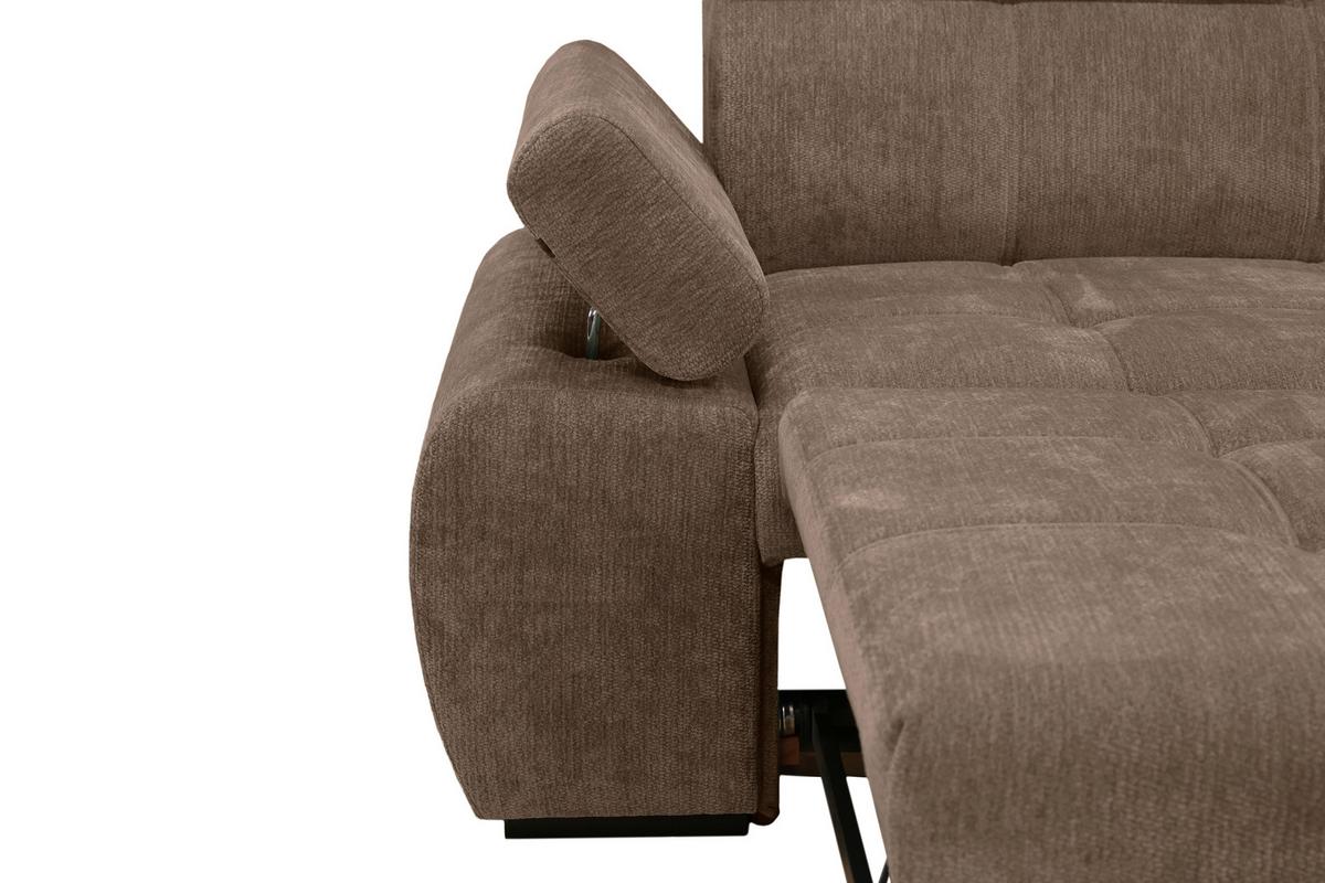 Kutna Garnitura Vegas - smeđa/crna, Design, drvo/tekstil (294/173cm) - Modern Living