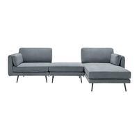 Canapea modulara DUNJA - gri, Modern, lemn/metal (295/89/161cm) - Bessagi Home