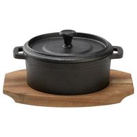 Oală Gourmet - culoare natur/negru, Konventionell, lemn/metal (19/14/9,5cm) - Mömax