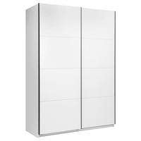 Schwebetürenschrank Family Weiß Hochglanz - Weiß Hochglanz/Schwarz, MODERN, Holzwerkstoff/Metall (150/212/62cm) - Mömax