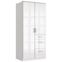 Ormar S Klasičnim Vratima Clack - bijela/bijela visoki sjaj, Basics, drvni materijal (91/199/58cm) - Modern Living