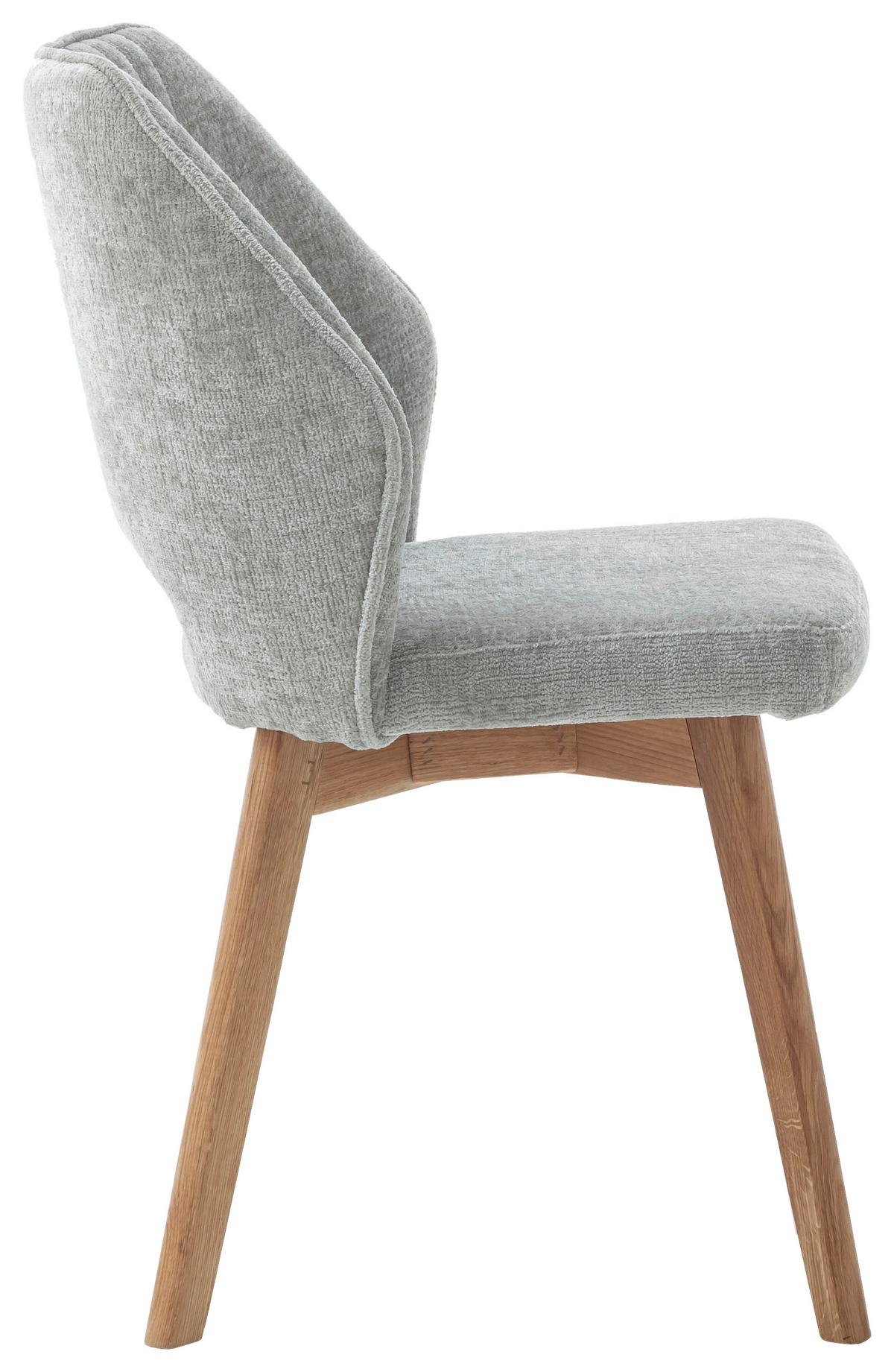KRZESŁO KONDA - kolor dębowy/jasnoszary, Design, drewno/tkanina (48/92/60cm) - Livetastic