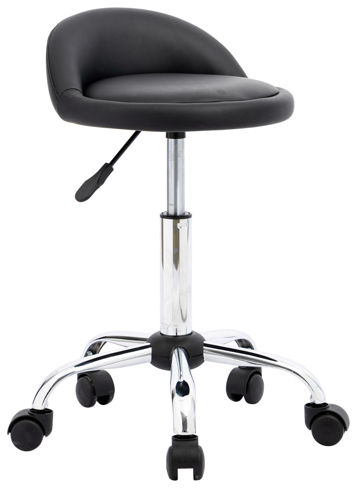 Scaun rotativ ST. TROPEZ - culoare crom/negru, Modern, plastic/metal (49/59-74/38cm) - Modern Living