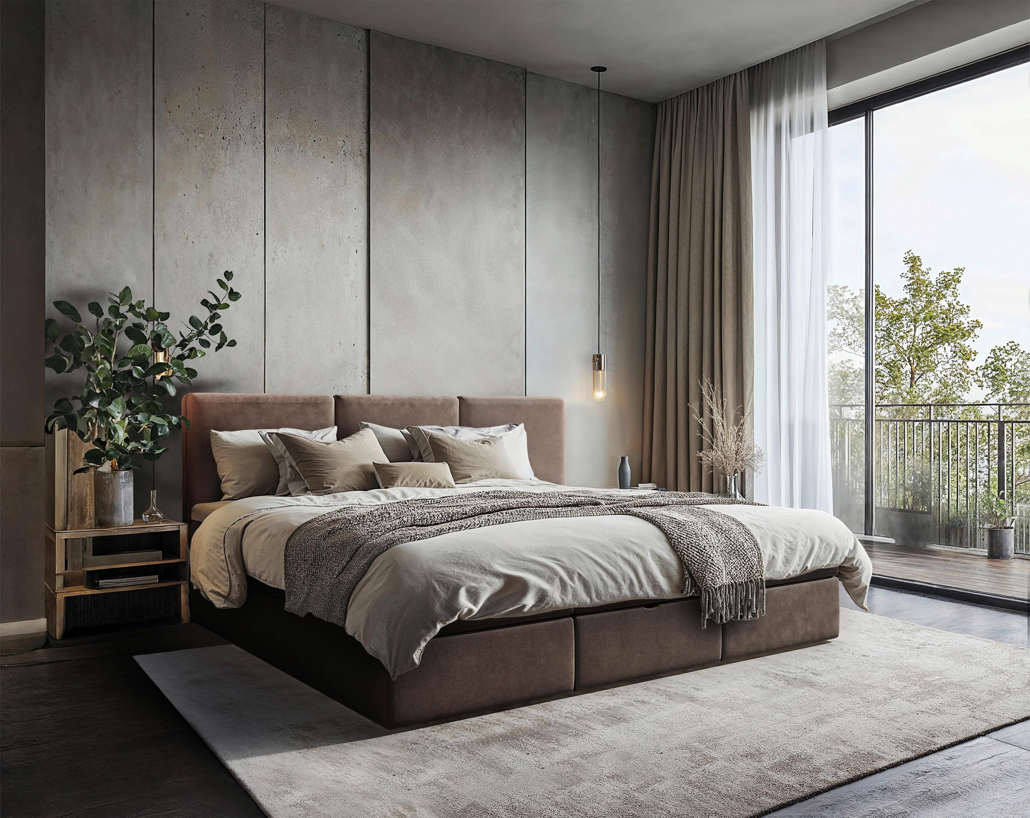 Familienbett Domino Combo Braun ca. 270x200 cm - Schwarz/Braun, MODERN, Holz/Holzwerkstoff (270/200cm) - MID.YOU