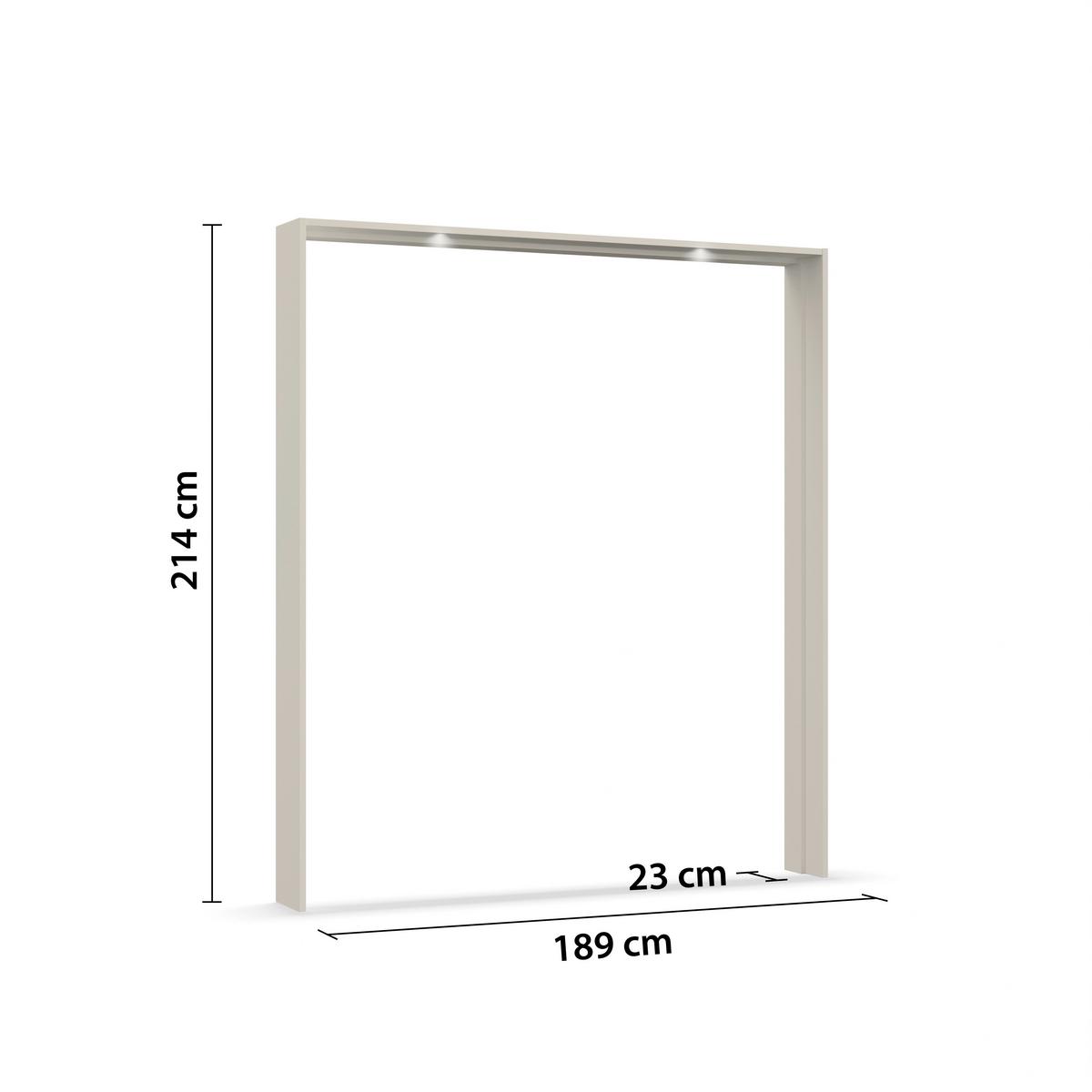 Passepartout Elara Champagner - Champagner, KONVENTIONELL, Holzwerkstoff (189/214/23cm) - Premium Living