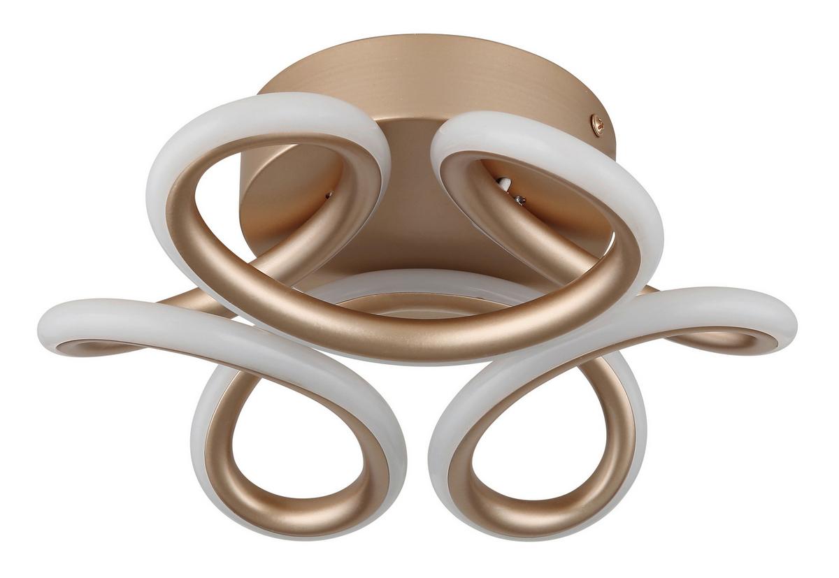 Led Stropna Svjetiljka Melisand - bijela/boje šampanjca, Design, metal/plastika (26/10cm) - Globo