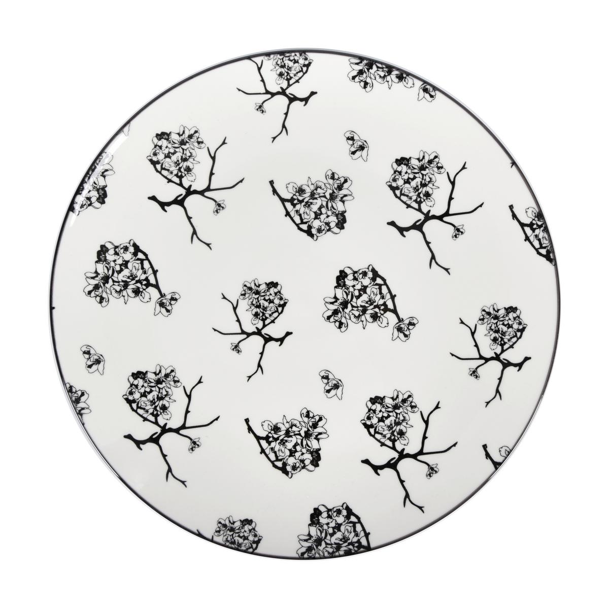 Speiseteller Shiva aus Porzellan Ø ca. 27cm - Schwarz/Weiß, LIFESTYLE, Keramik (27/2,5cm) - Mömax