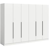 Drehtürenschrank KOPENHAGEN ca.240x181x52cm Weiß - Schwarz/Weiß, MODERN, Holzwerkstoff (240/181/52cm) - MID.YOU