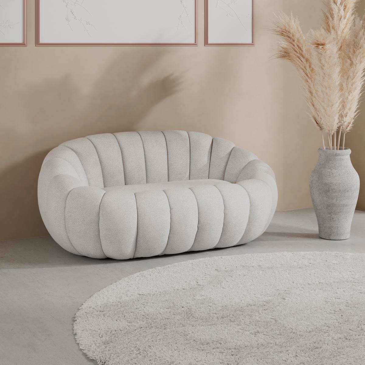 Sofa Lena Chenille Weiß - Weiß, MODERN, Holz/Textil (150/62/92cm)