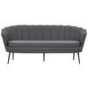 Sofa Calais ca. 180 cm Grau - Dunkelgrau/Schwarz, Design, Textil/Metall (180/78.5/78cm) - Livetastic