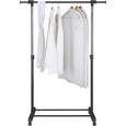 Kleiderwagen Schwarz/Silberfarben - Silberfarben/Schwarz, Kunststoff/Metall (85-148,5/95-170/44cm) - Mömax modern living Kleiderwagen Schwarz/Silberfarben - Silberfarben/Schwarz, Kunststoff/Metall (85-148,5/95-170/44cm) - Mömax modern living