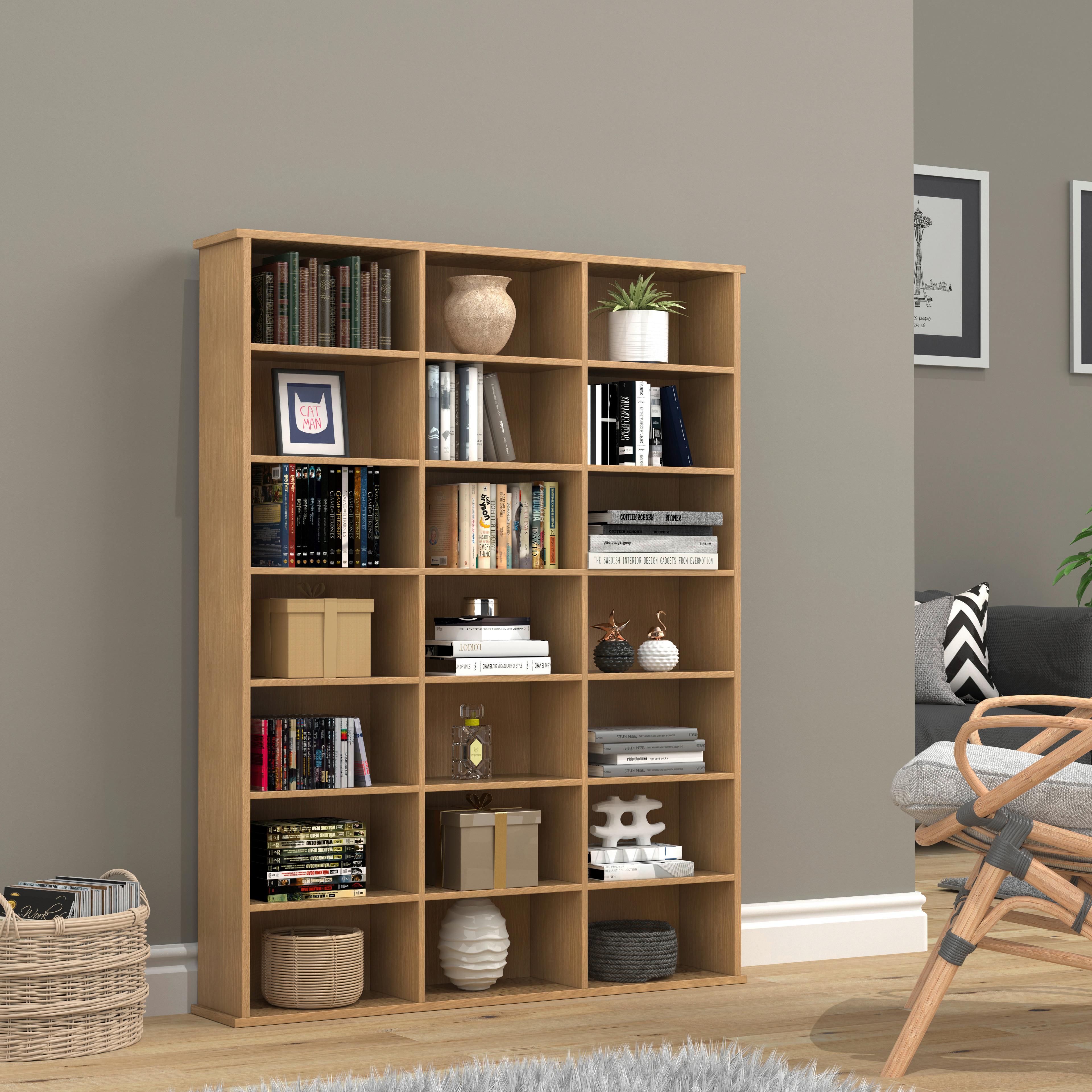 Regal Megosa M, Barva Bukve - barve bukve, Design, leseni material (105/136/19cm) - MID.YOU