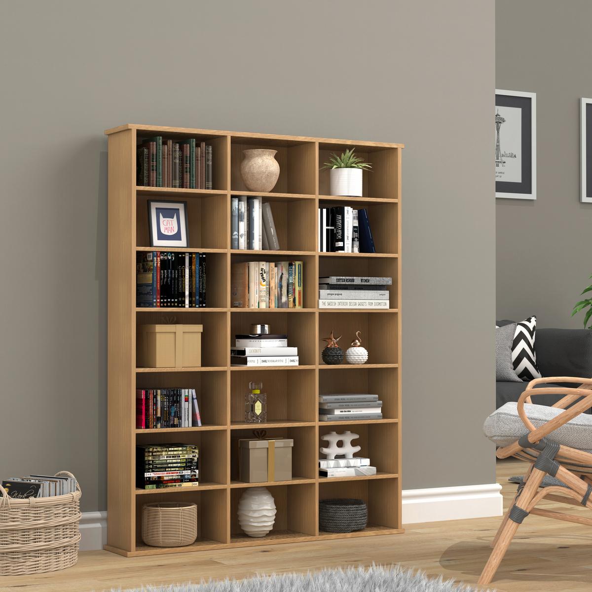 Regal Megosa M, Barva Bukve - barve bukve, Design, leseni material (105/136/19cm) - MID.YOU