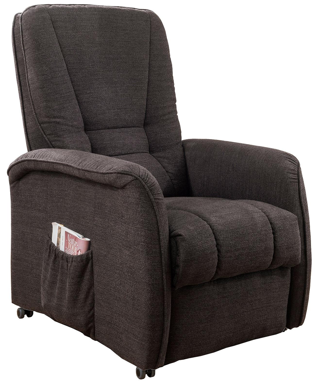 Relaxsessel Harry Dunkelbraun Nylon/Struktur - Dunkelbraun/Schwarz, Design, Kunststoff/Textil (77/107/88cm) - Livetastic