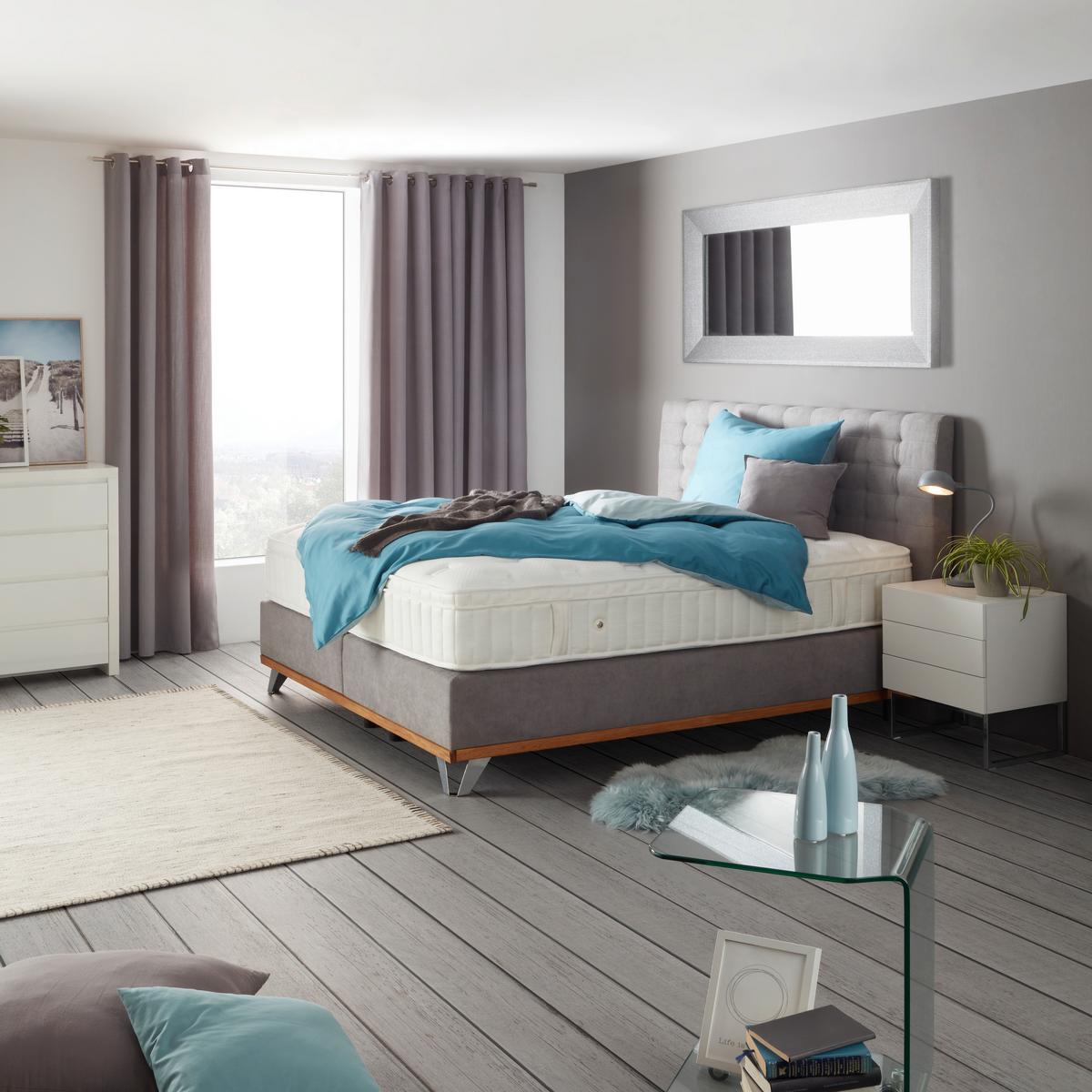 SZAFKA NOCNA NOLA 4 - kolor srebrny/biały, Modern, materiał drewnopochodny/metal (50/60/40cm) - Premium Living