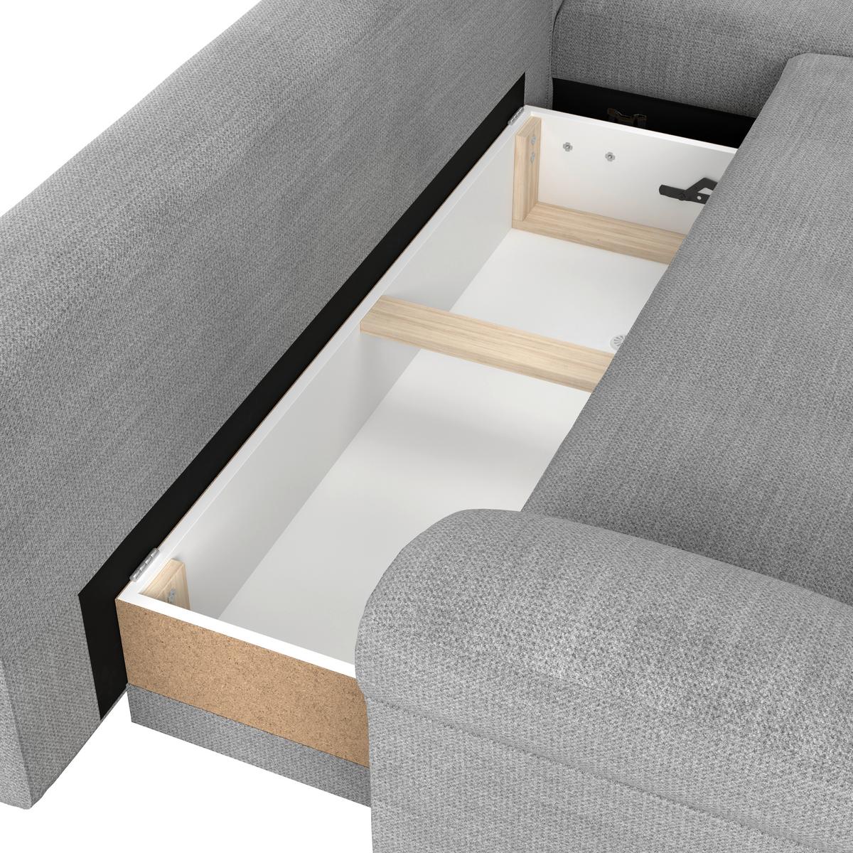Kutna Garnitura Mendoza - crna/sivo-bež, Konvencionalno, tekstil (309/197cm) - Modern Living