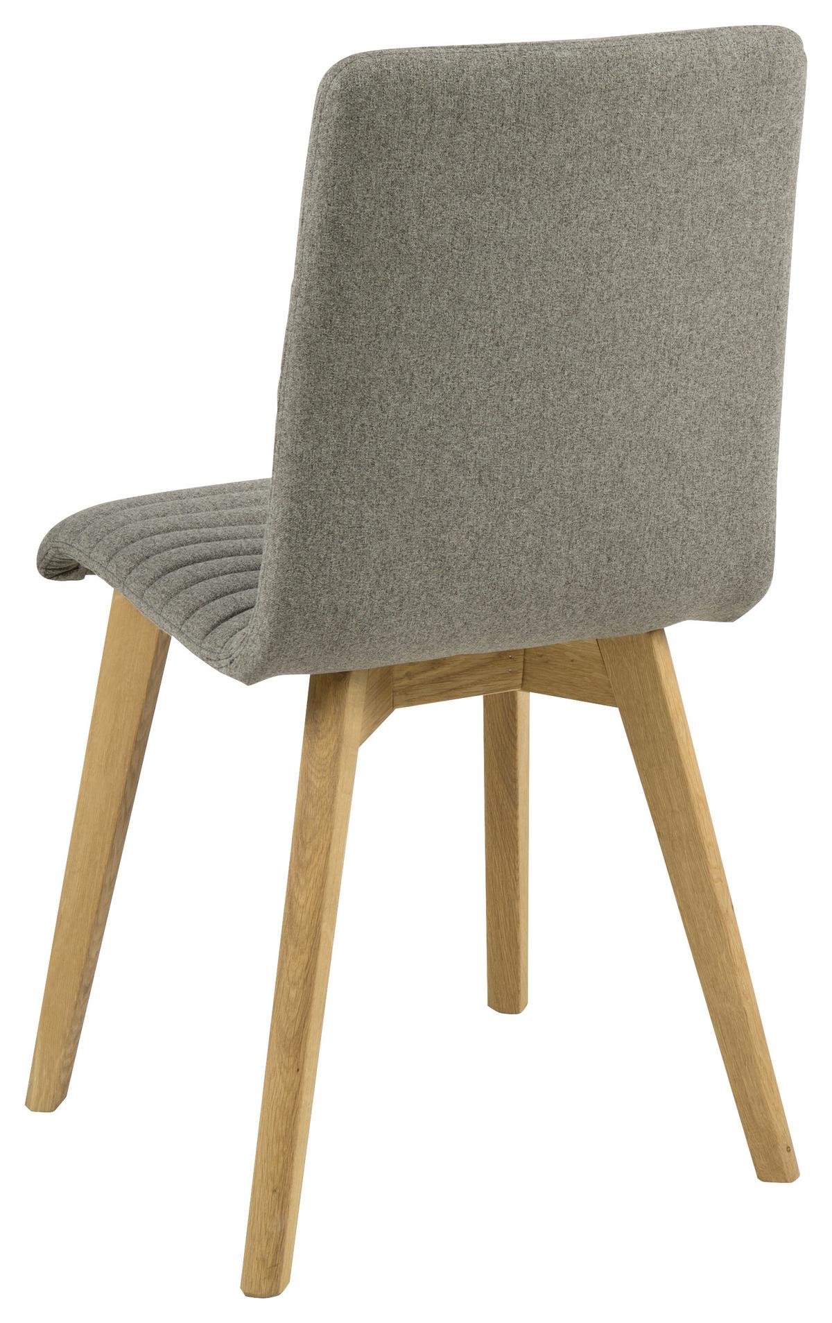 KRZESŁO AROSA -PO- - kolor dębowy/jasnoszary, Lifestyle, tkanina/drewno (42/90/43cm) - Livetastic