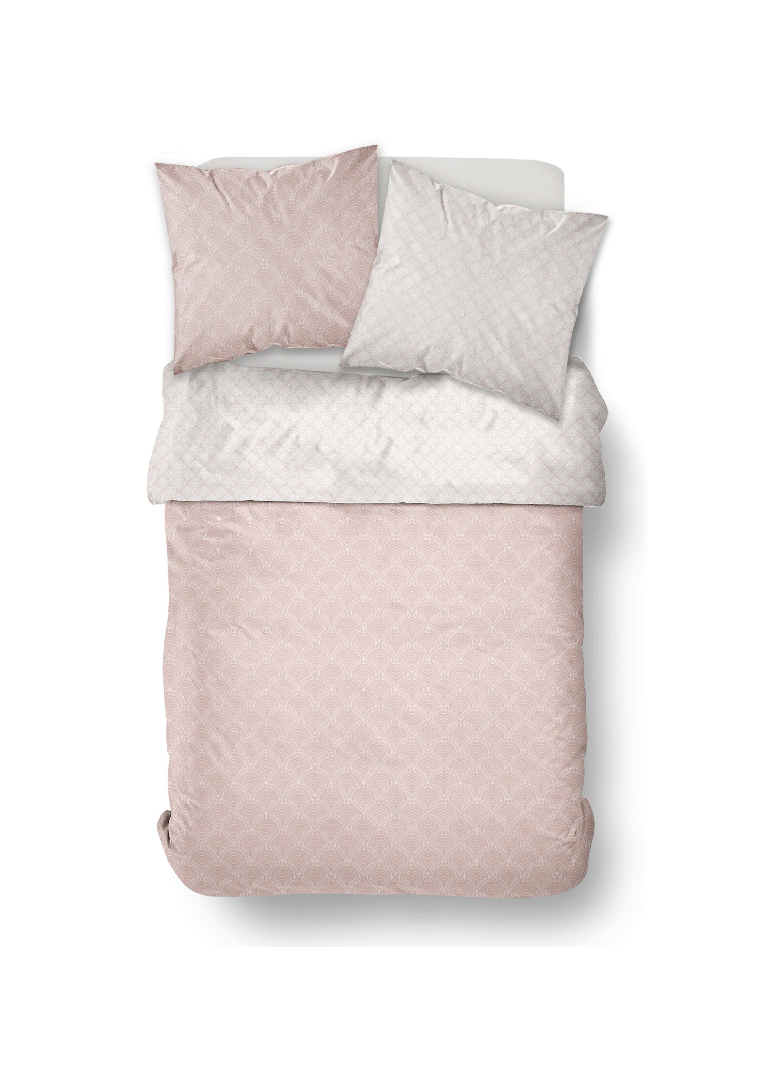 Posteljina Leona140x200/2x60x80cm - svijetlo ružičasta, Moderno, tekstil (140/200cm)