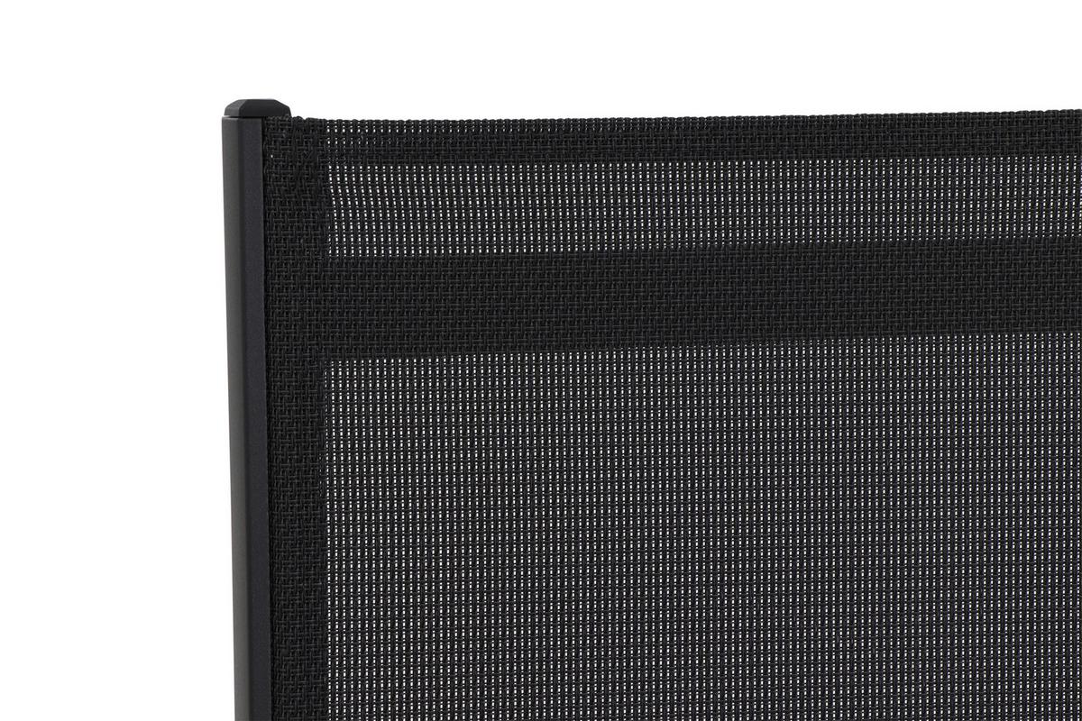 Gartensessel stapelbar Tesoro Aluminium/Textil - Anthrazit/Schwarz, KONVENTIONELL, Kunststoff/Textil (63/97/67cm) - Siena Garden