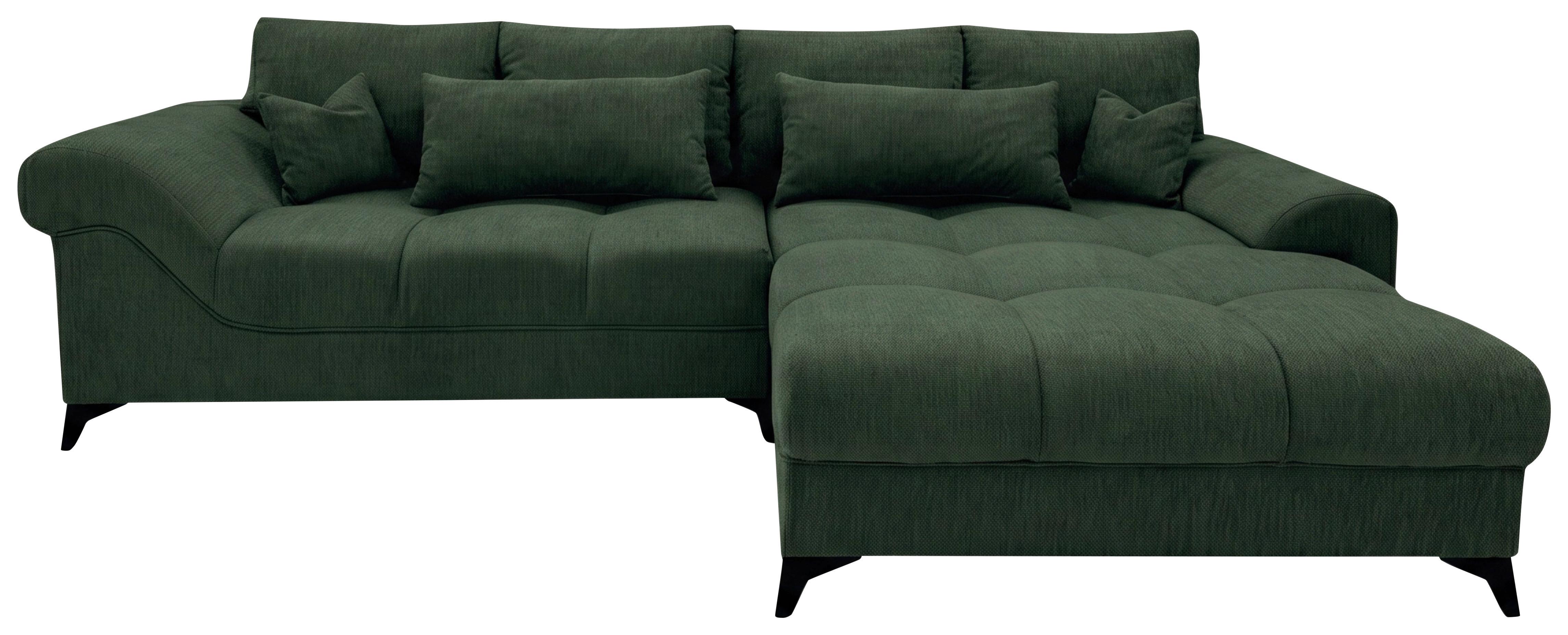 Ecksofa Noah Grün - Schwarz/Grün, MODERN, Holzwerkstoff/Kunststoff (295/195cm) - Based