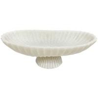 Tavă decorativă Tiare - alb, Modern, materiale naturale (36,5/19/11,7cm) - Mömax