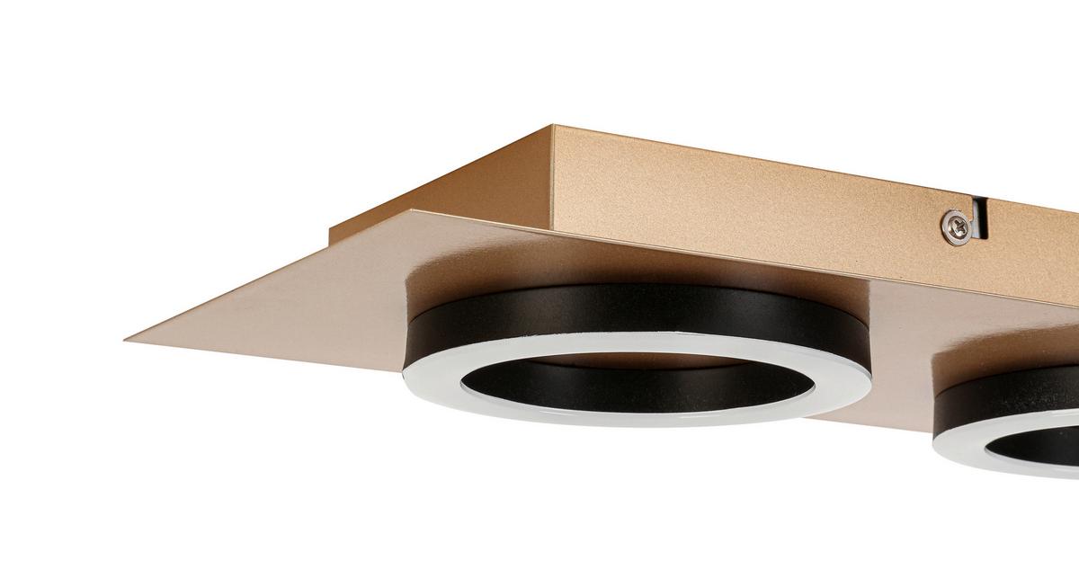 Plafonieră cu LED Emilore - cappuccino/negru, Modern, plastic/metal (60/18/5,1cm) - Mömax