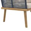 LOUNGESET JULINA - akaciefärgad/cremefärgad, Modern, metall/trä (205/76/72cm) - Bessagi Garden