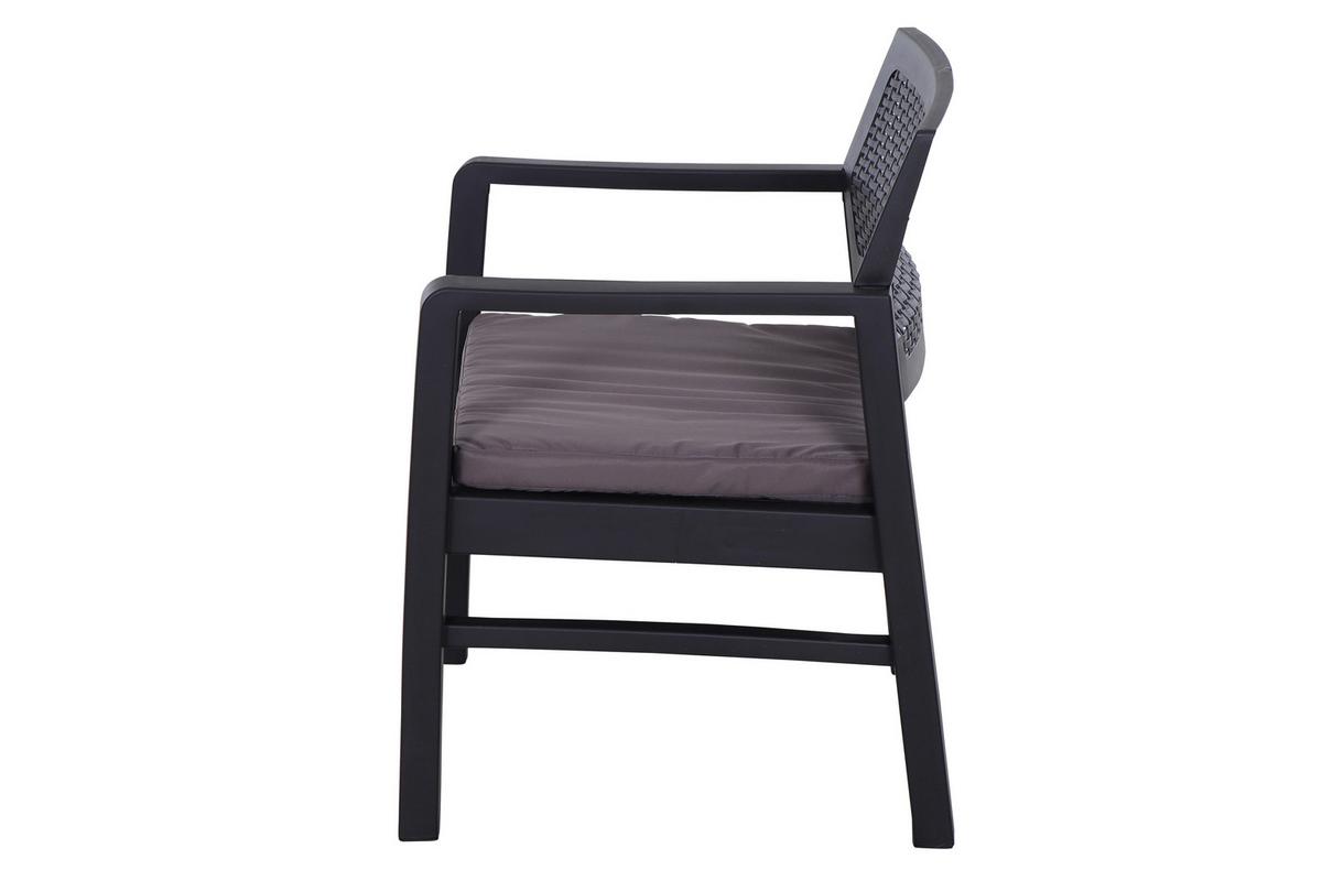Balkonset Kraka 5-tlg. Anthrazit - Anthrazit, MODERN, Kunststoff (58/74/63cm) - Gardenson