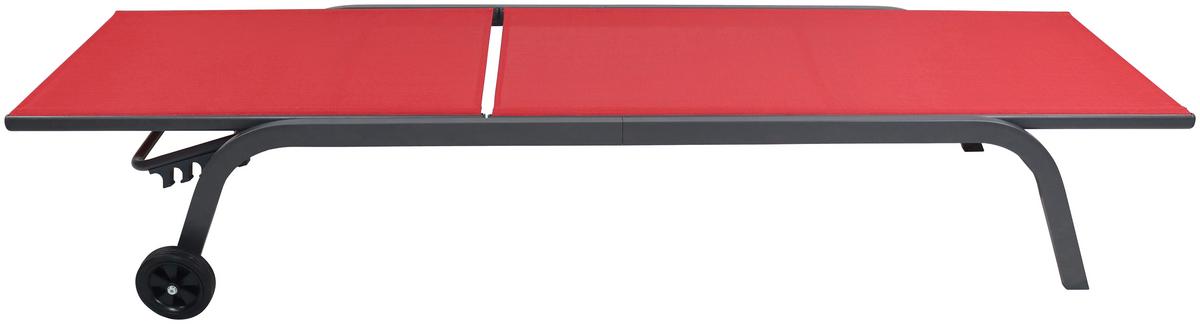 CHAISE LONGUE DE JARDIN SONLAS - Rot, Modern, Kunststoff/Textil (32/58/192cm) - Ambia Garden