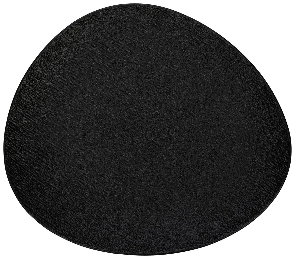 Farfurie pentru desert HARUKI - negru, Modern, ceramică (22,8/20,1/2,2cm) - Mömax