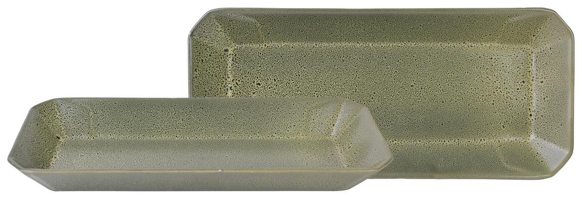 Set Podstavkov Street Tray Kebab, 2-Delni - zelena, Basics, keramika (13/30cm) - Creatable