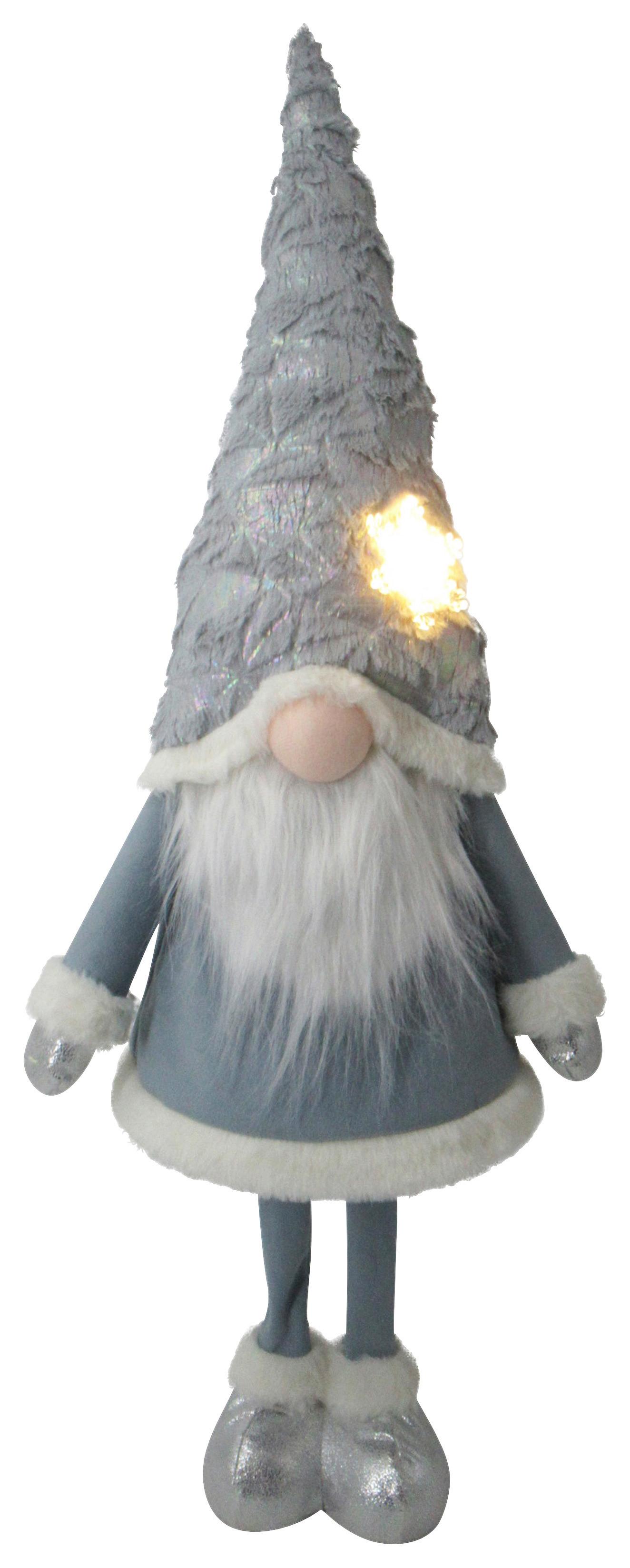 Wichtel Eddy Weiß/Hellblau - Weiß/Hellblau, KONVENTIONELL, Kunststoff/Textil (31/80/20cm) - Mömax