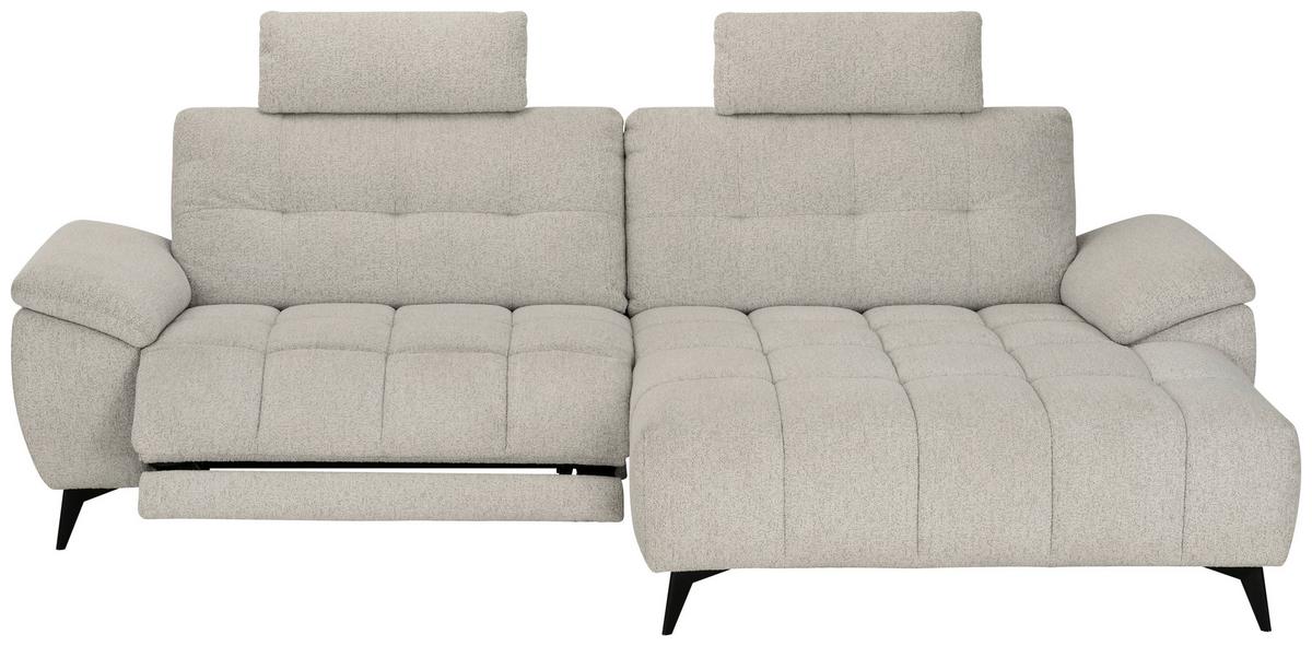 Sedežna Garnitura Venice, Desna - črna/bela, Moderno, kovina/tekstil (268/107/156cm) - Premium Living