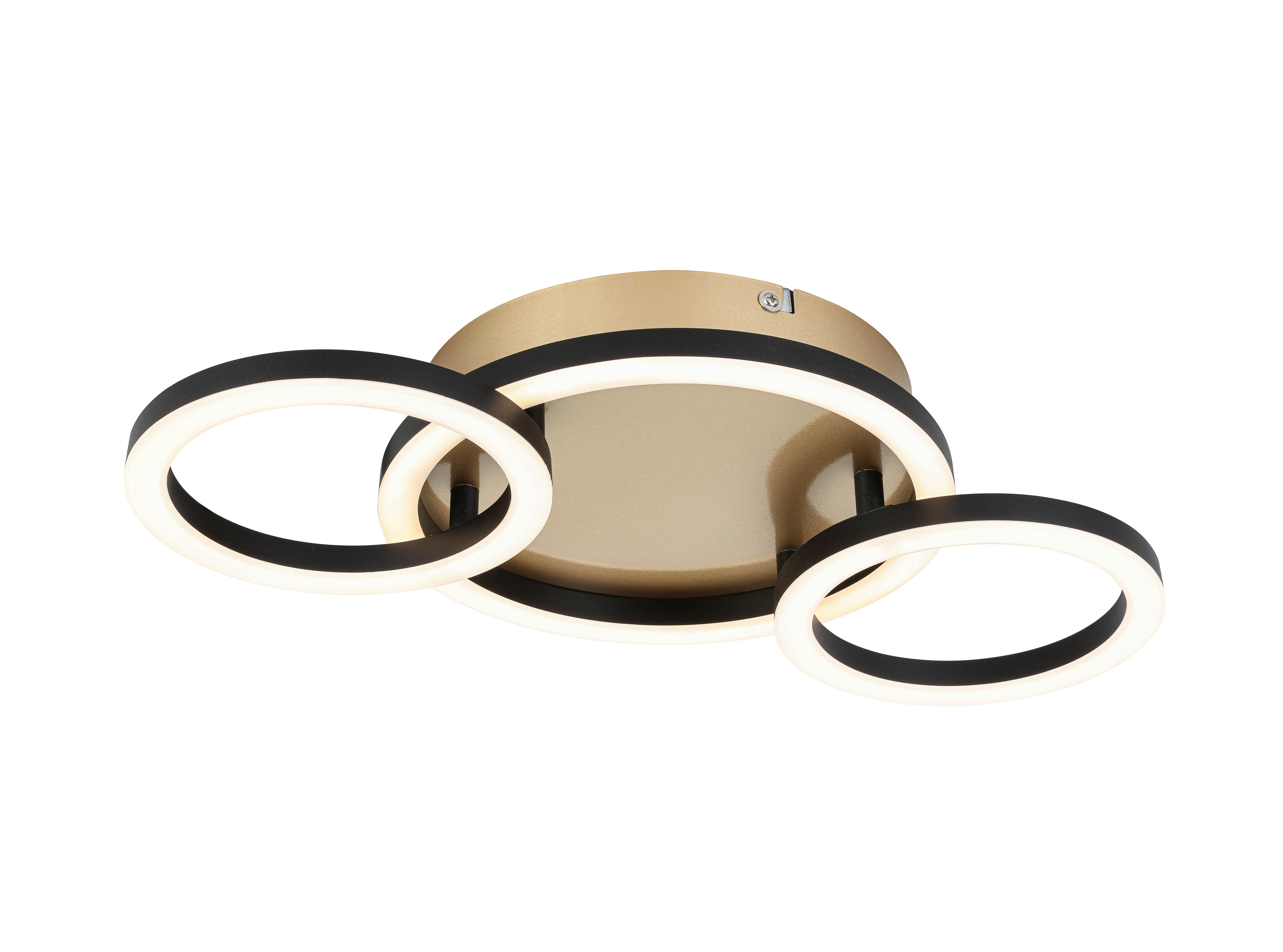 Led Mennyezeti Lámpa Numim - fekete/cappuccino, Modern, műanyag/fém (43/23/5cm) - Mömax