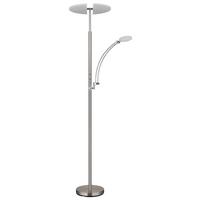 Led Podna Svjetiljka Boja Nikla - bijela/boje nikla, Design, metal/plastika (80/40,5/183cm) - Globo