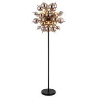 Stehleuchte Udo Schwarz max. 25 Watt - Schwarz, Design, Glas/Metall (55/155cm) - Globo