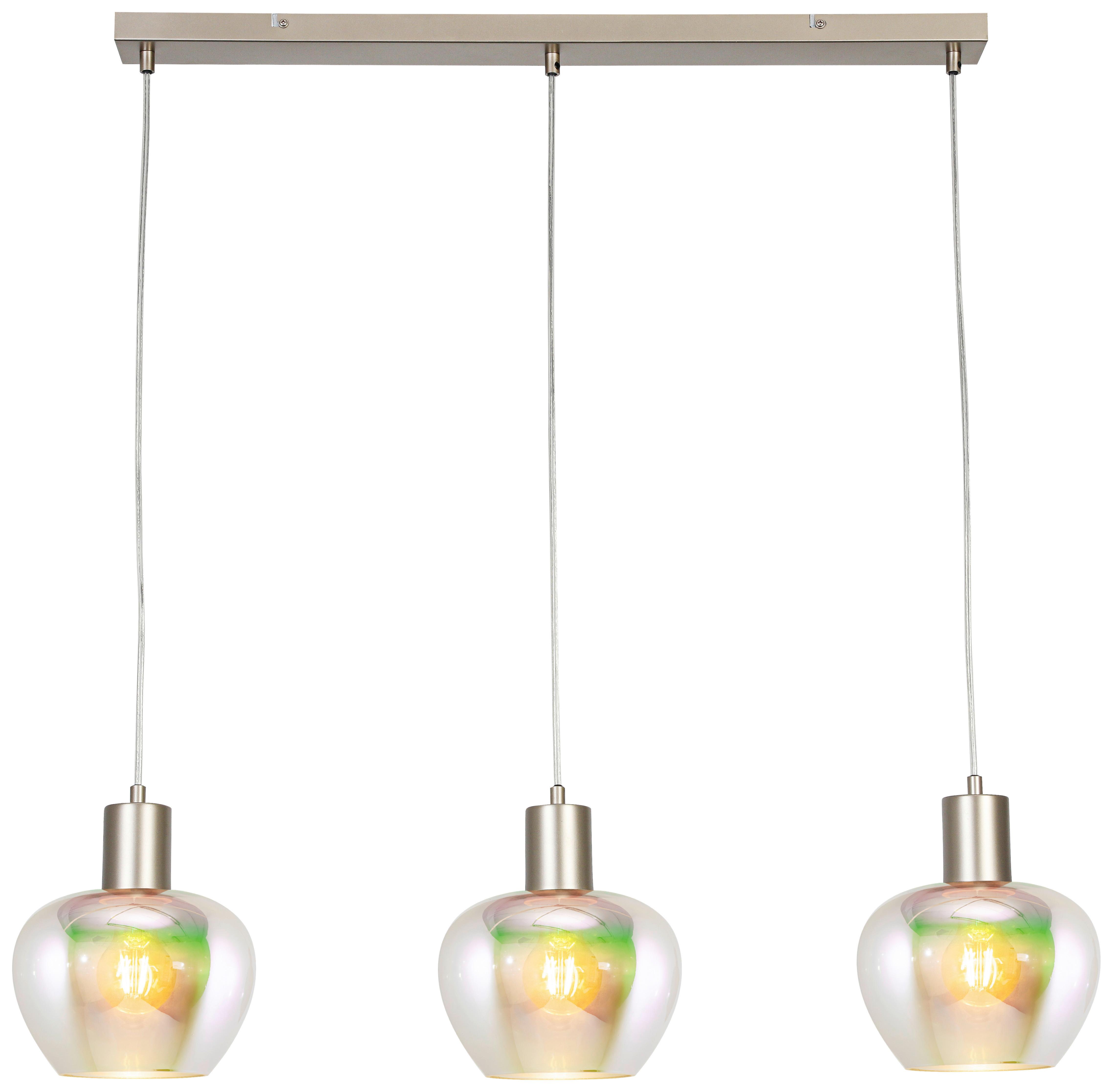 HÄNGLAMPA RENI - champagne/multicolor, Modern, metall/glas (86/18/120cm)