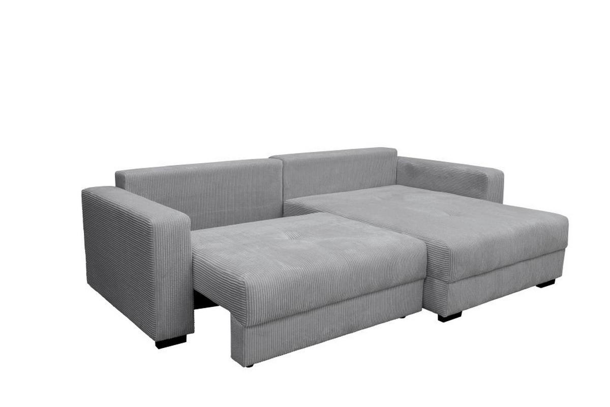 Kutna Garnitura Xela - siva/crna, Moderno, tekstil (265/170cm) - Modern Living