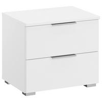 SZAFKA NOCNA ALABAMA - biały/kolor aluminiowy, Modern, materiał drewnopochodny (47/43/42cm) - Rauch Möbel