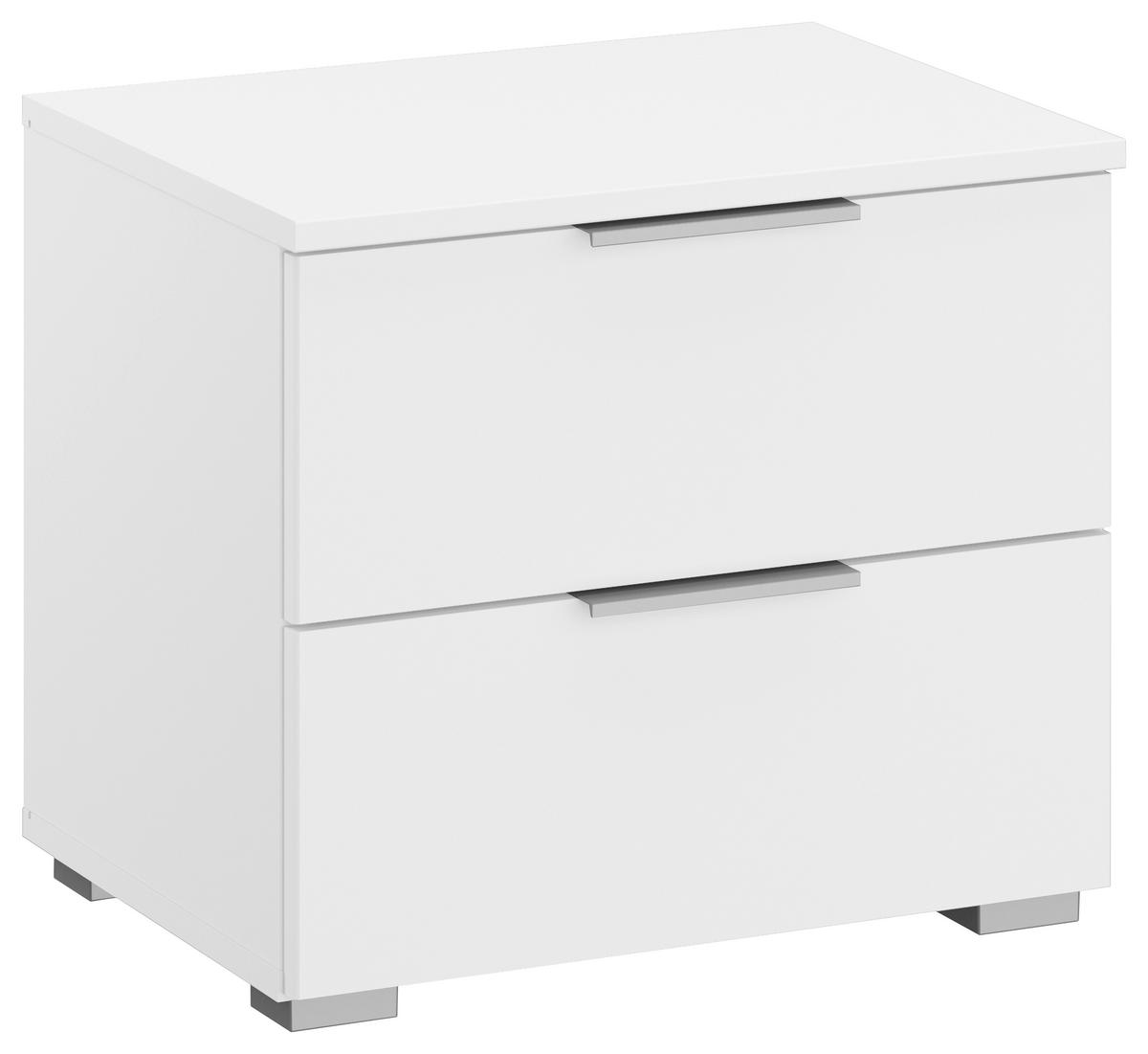 SZAFKA NOCNA ALABAMA - biały/kolor aluminiowy, Modern, materiał drewnopochodny (47/43/42cm) - Rauch Möbel