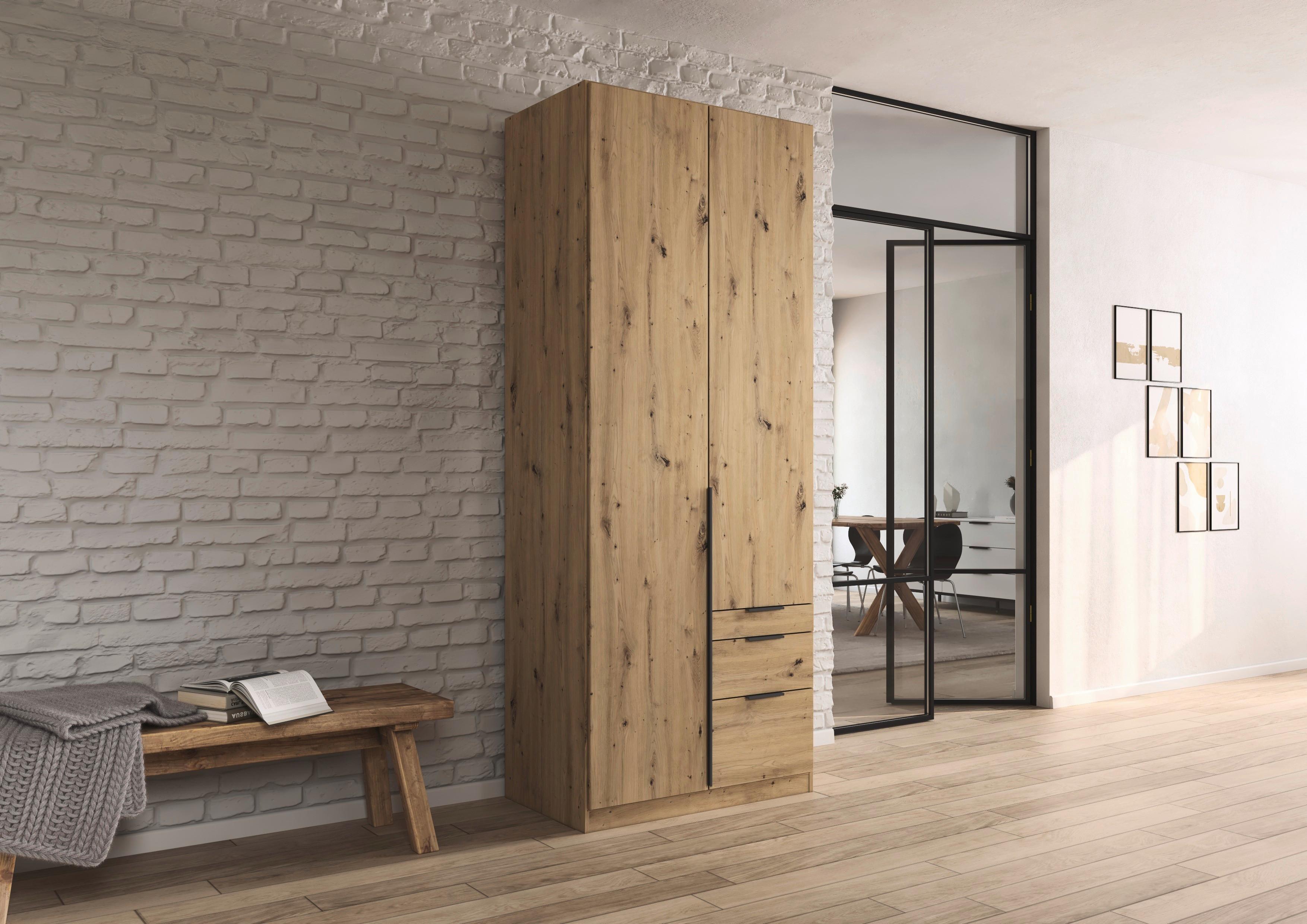 Ormar S Klasičnim Vratima Alabama - siva/hrast Artisan, Moderno, drvni materijal/metal (91/229/54cm) - Modern Living