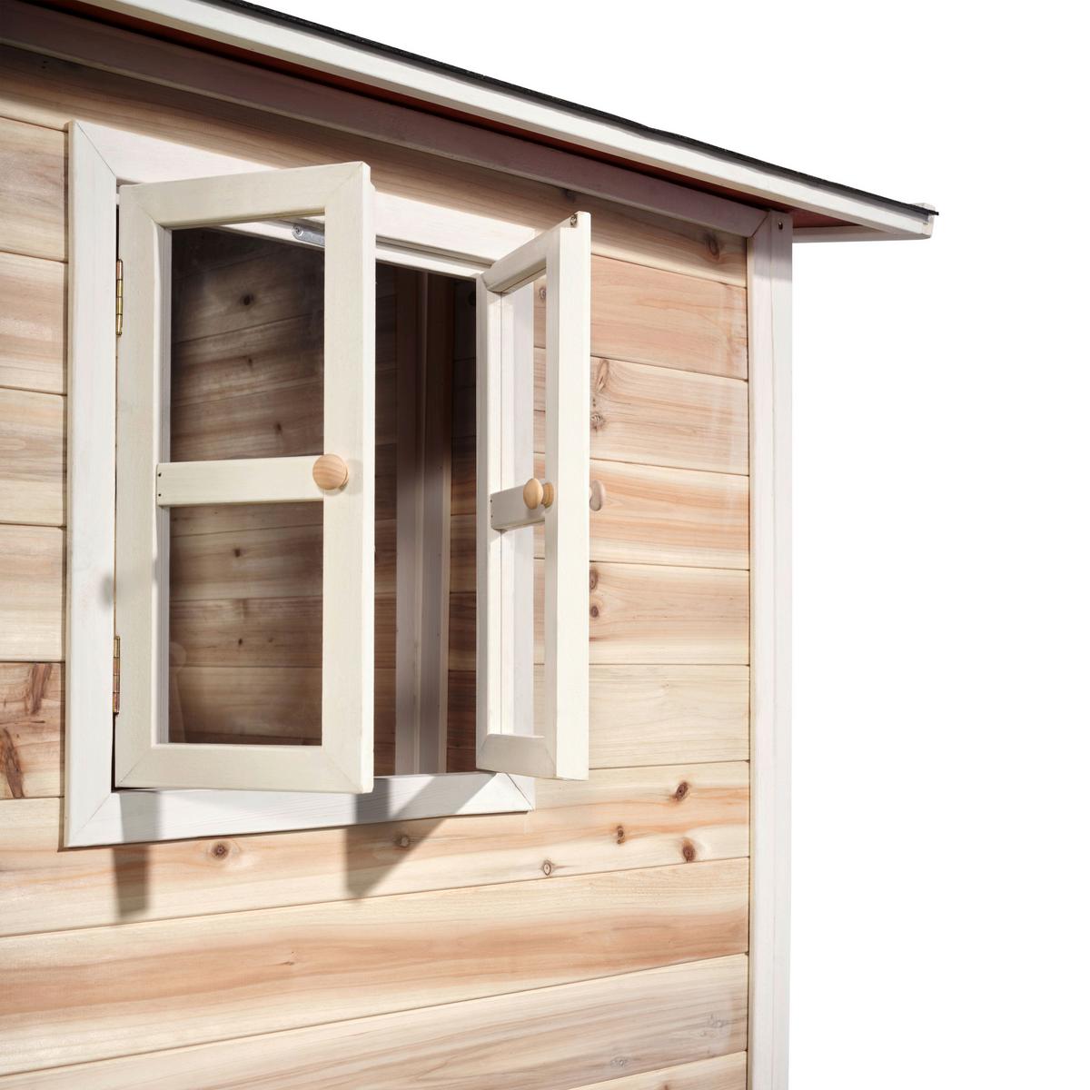 Spielturm Exit Loft Naturfarben - Limette/Naturfarben, KONVENTIONELL, Holz (329/190/253cm) - EXIT Toys