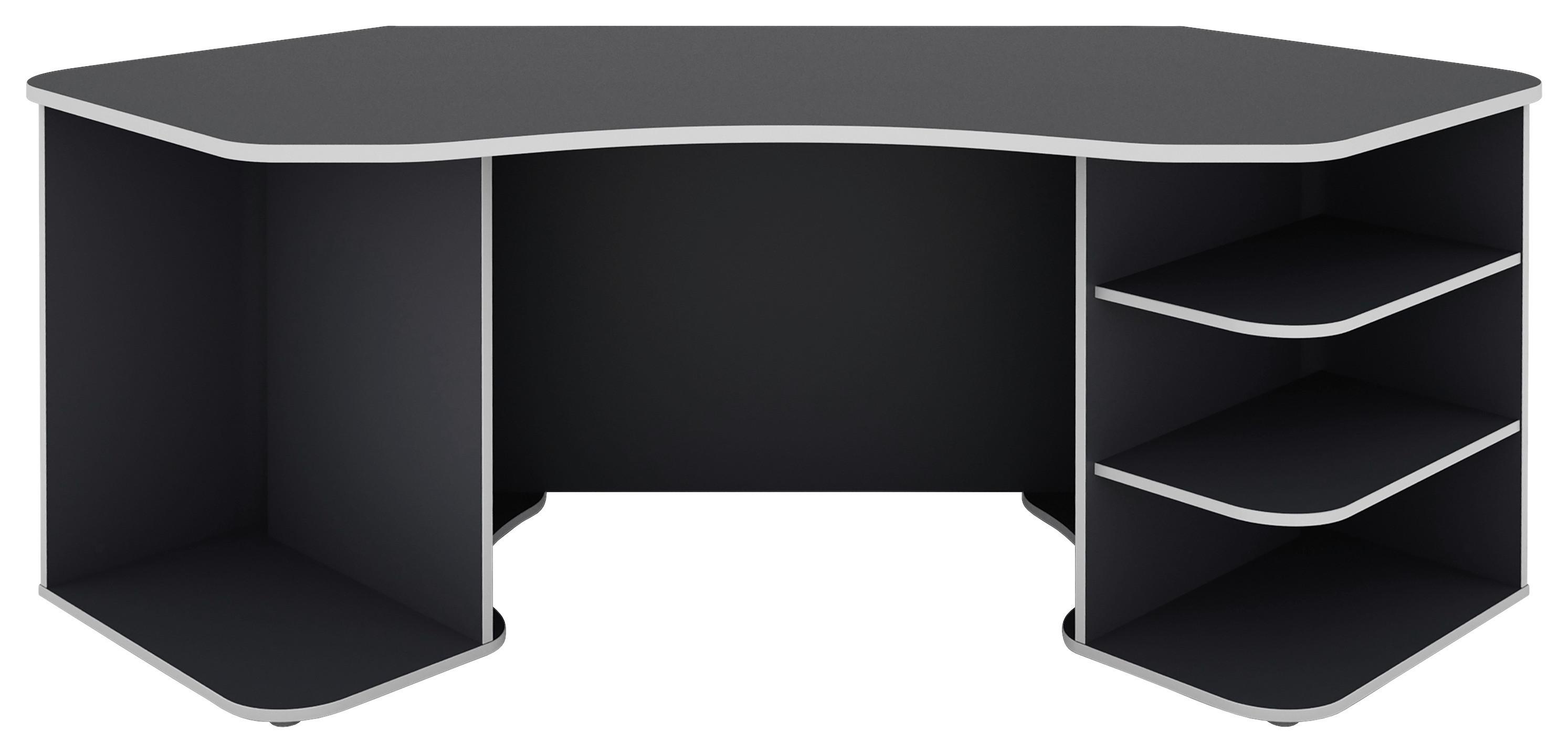 Gaming Tisch in Anthrazit/Hellgrau - Anthrazit/Hellgrau, Modern, Naturmaterialien/Kunststoff (198/76/85cm) - Mömax