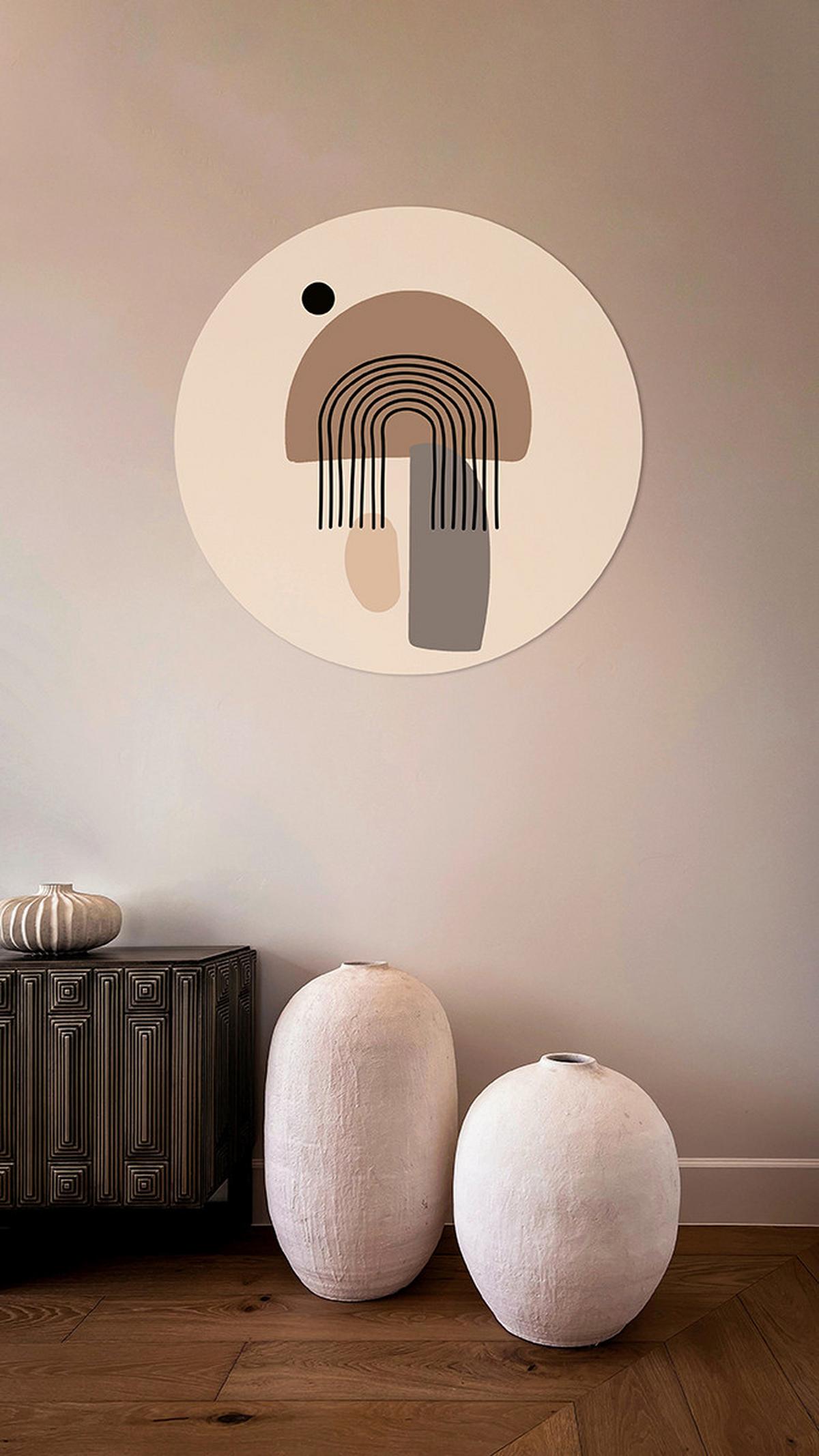 METALLBILD ABSTRACT BOTANICAL CIRCLE - Basics, Metall (80/0.3/0.3cm)