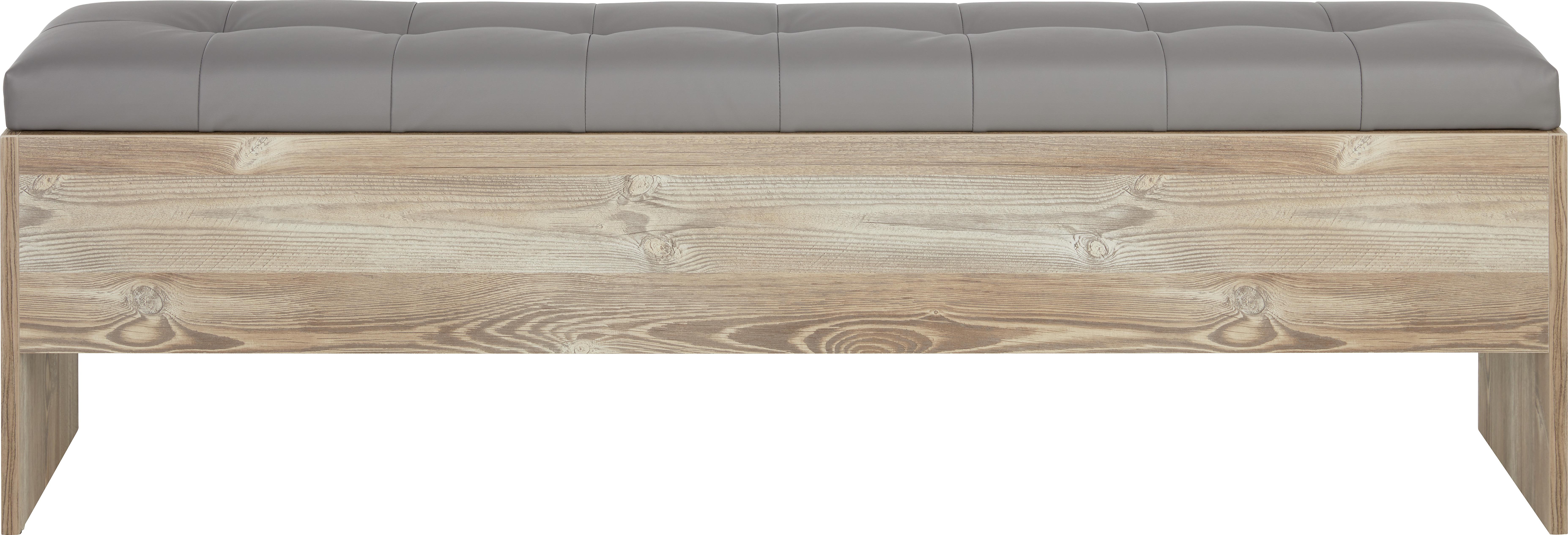 Škrinja-klupa Chanton - boje bora/tamno siva, Lifestyle, drvni materijal/metal (185/56/36,8cm) - Modern Living