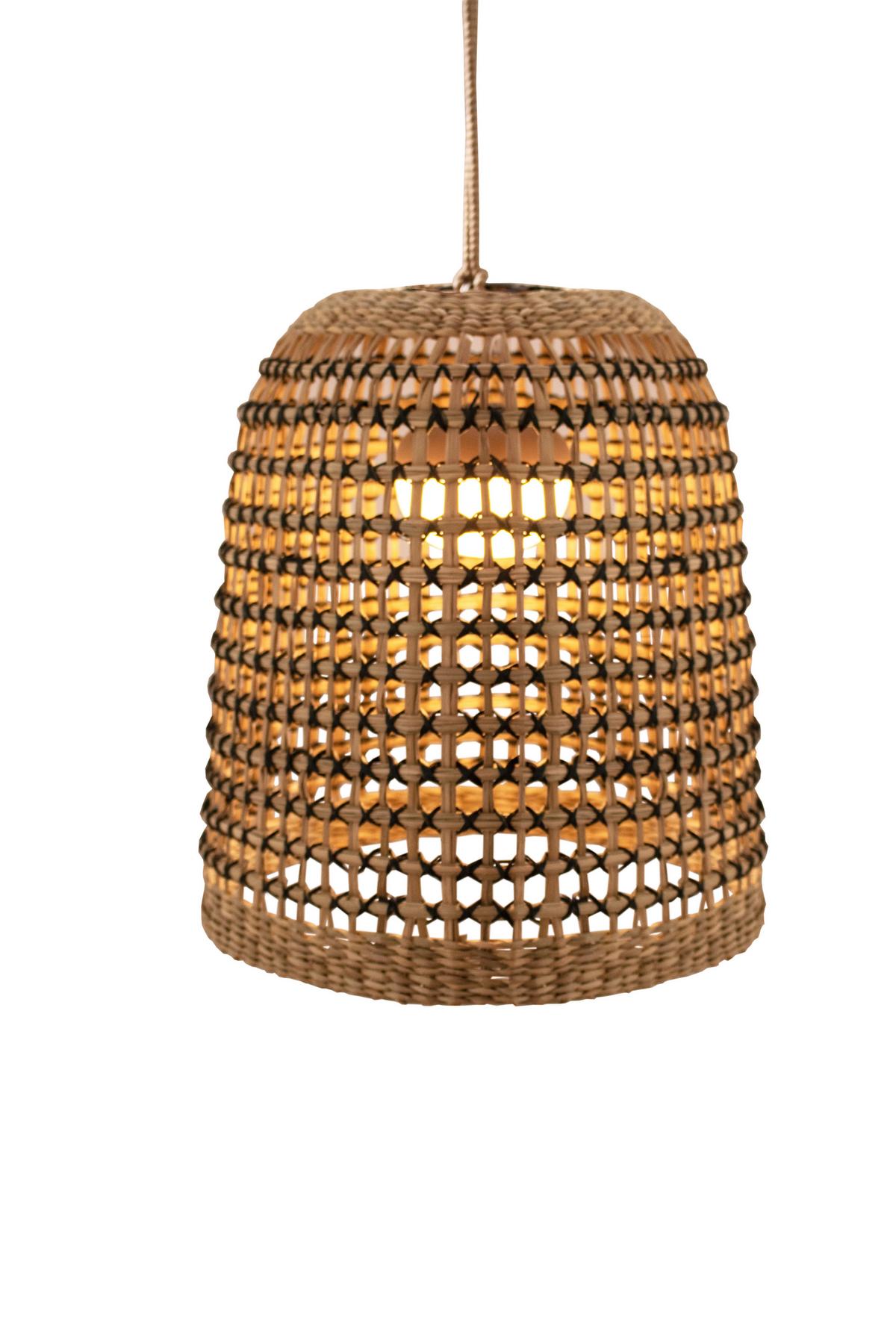 LAMPA WISZĄCA LED POSITANO 35 LUMPOS035XXHXNW - Konventionell, materiały naturalne (33/35/33cm) - New Garden