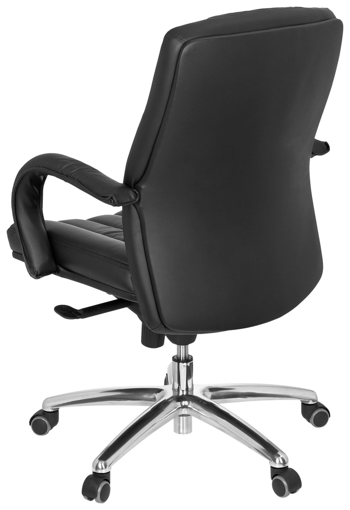 Pisarniški Stol Xxl G 100, Črna - srebrne barve/črna, Basics, kovina/umetna masa (62/113/59cm) - MID.YOU